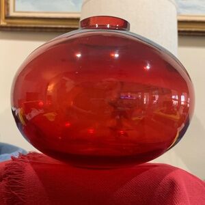 Home Decor Red Glass Vase Made in Italy